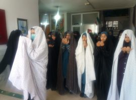 برگزاری اولین نماز جماعت دبیرستان دخترانه علوم ومعارف اسلامی شهید مطهری یاسوج